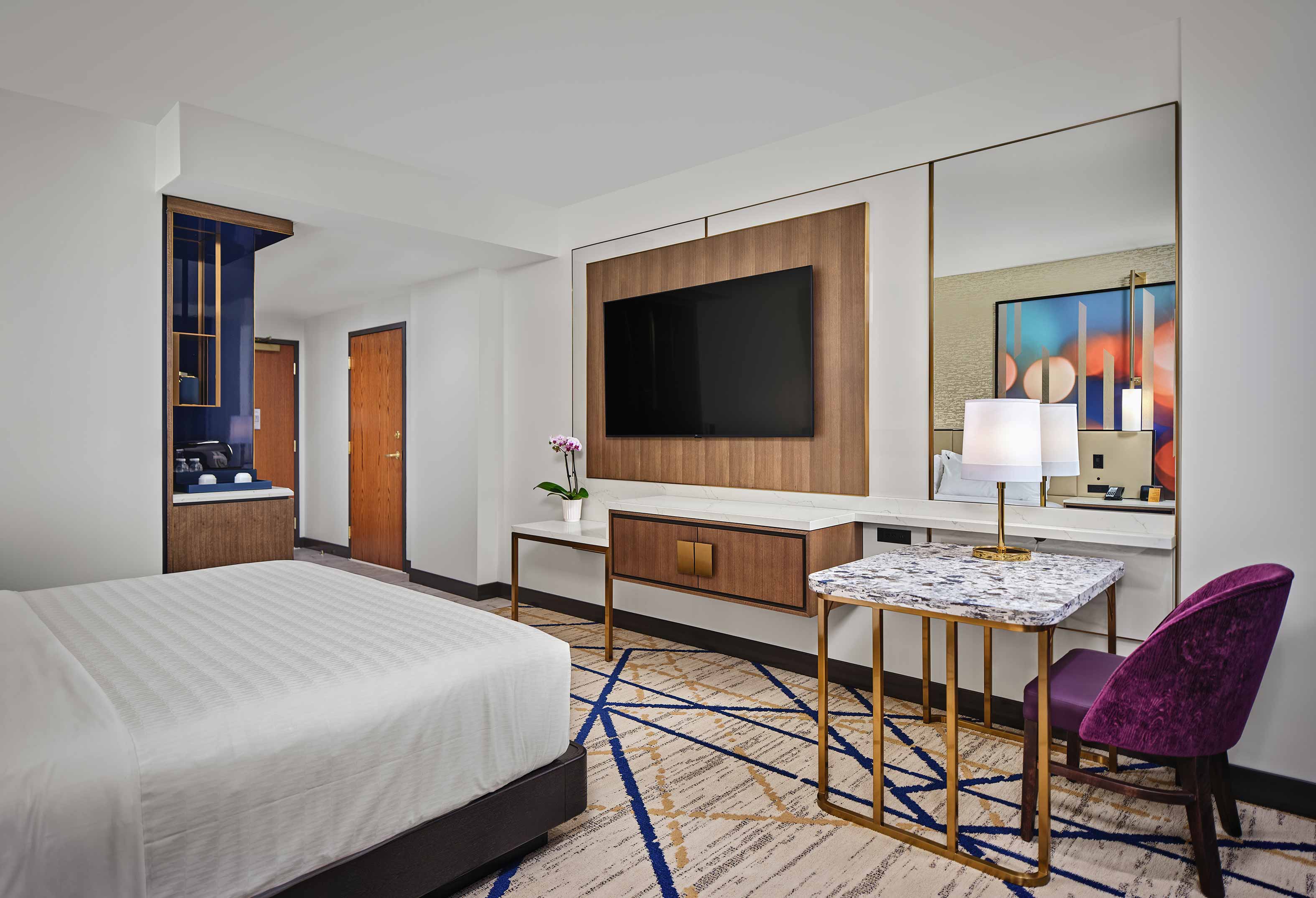 Deluxe King hotel room at Hard Rock Hotel & Casino Ottawa