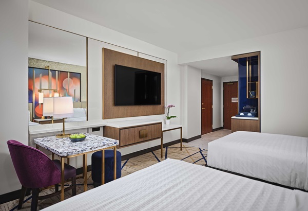 Deluxe Queen hotel room at Hard Rock Hotel & Casino Ottawa
