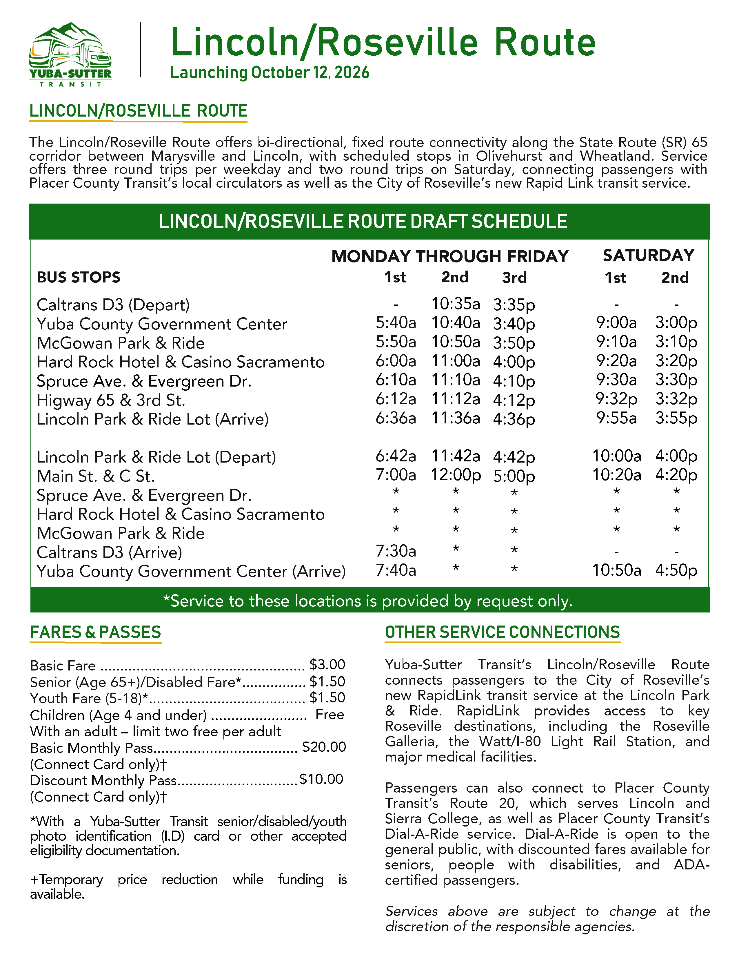YS Transit Routes
