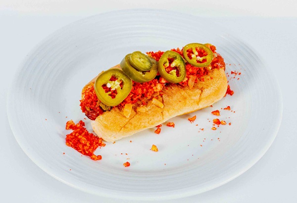 Flaming Hot Cheetos Dog at Draper Room Kitchen