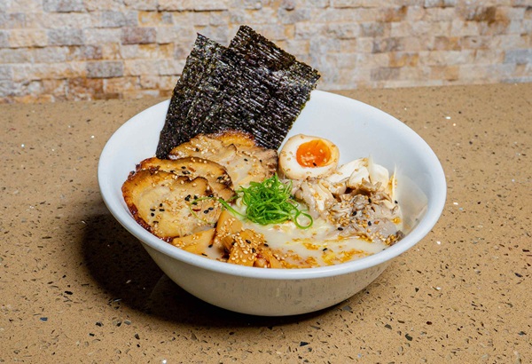 Tonkotsu Ramen Soup at Rock 'N Raw