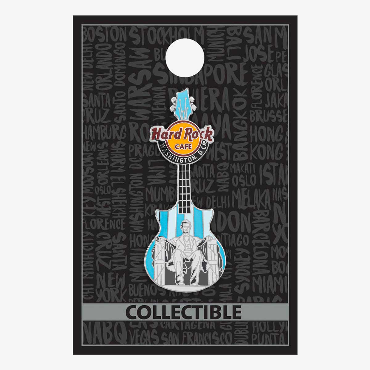 Collectible Washington D.C. Lincoln Monument Guitar Pin image number 2