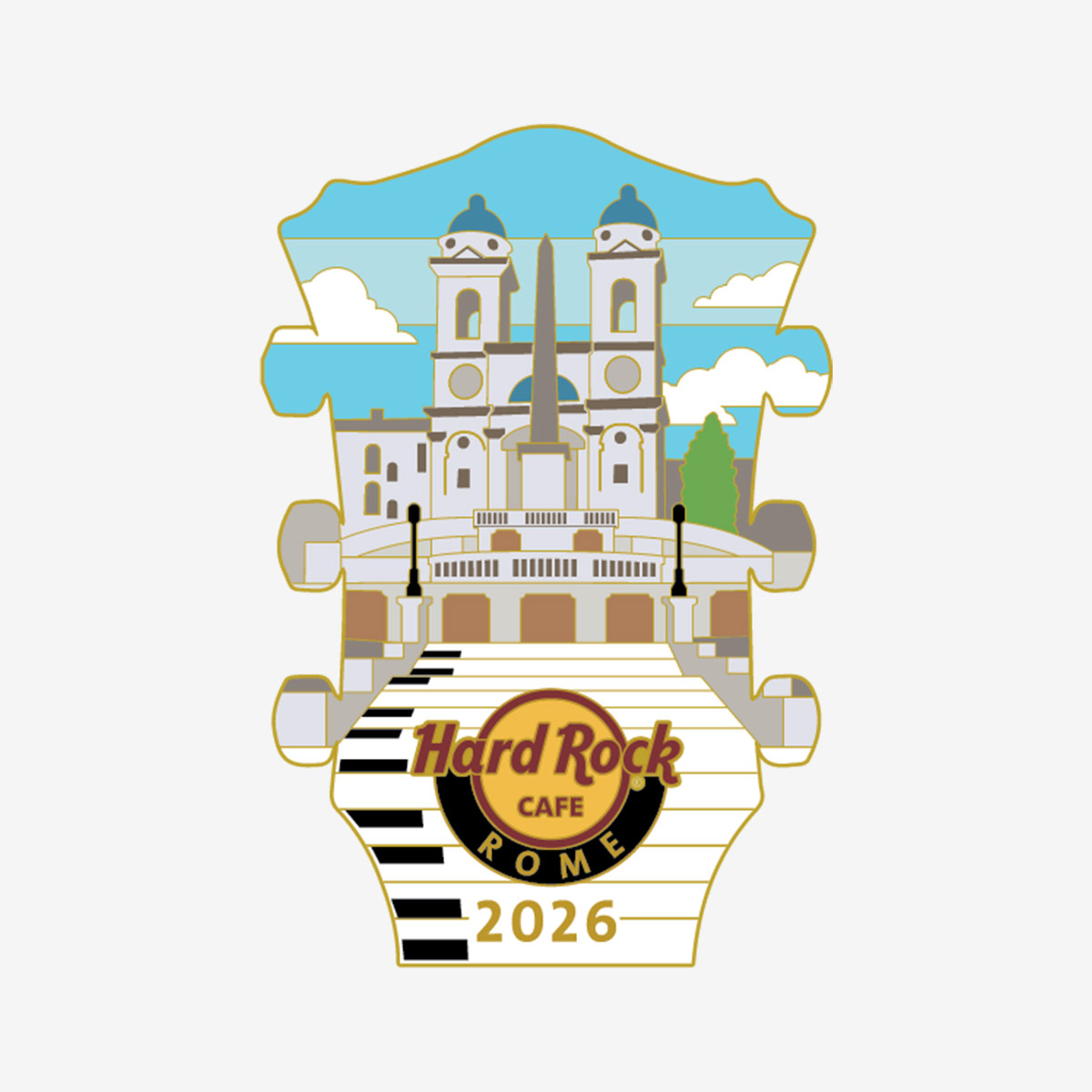 Limited Edition Rome Headstock Steps 2026 Pin image number 1