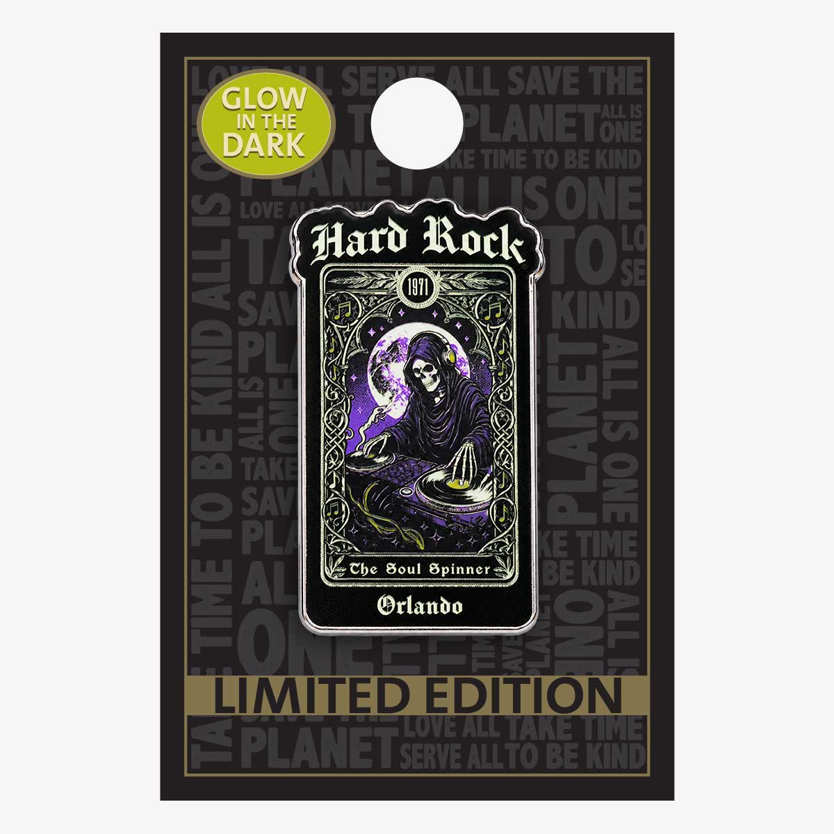 Limited Edition Orlando Halloween Tarot Glow Card Pin image number 2