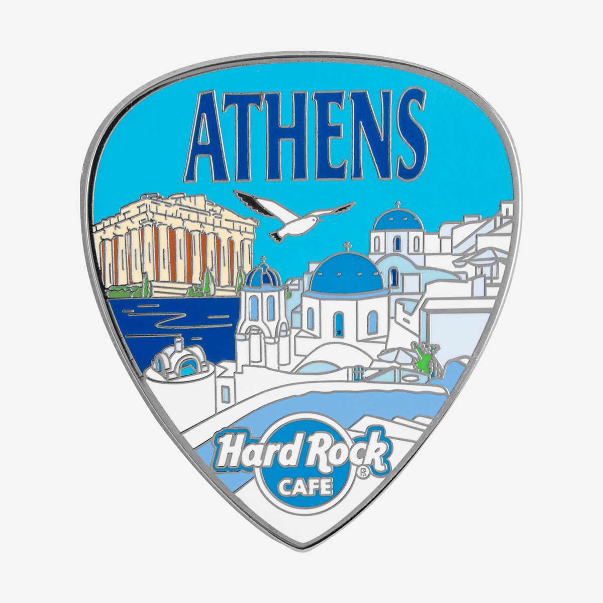 Collectible Athens Skyline Pick Pin image number 1
