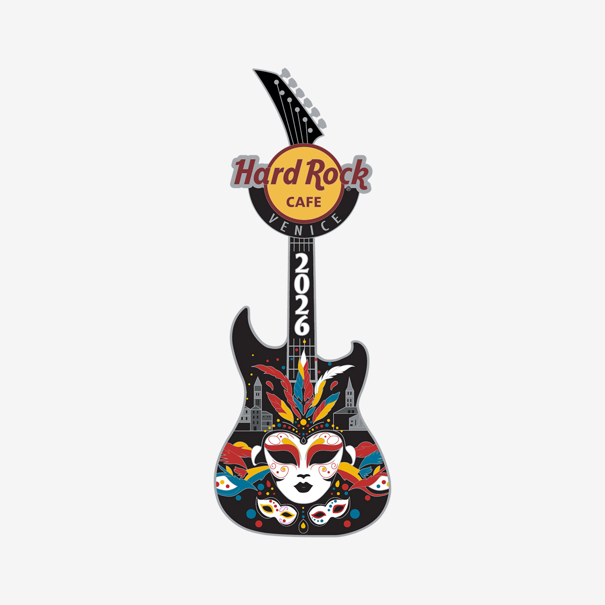 Limited Edition 2026 Venice Masked Guitar Pin image number 1