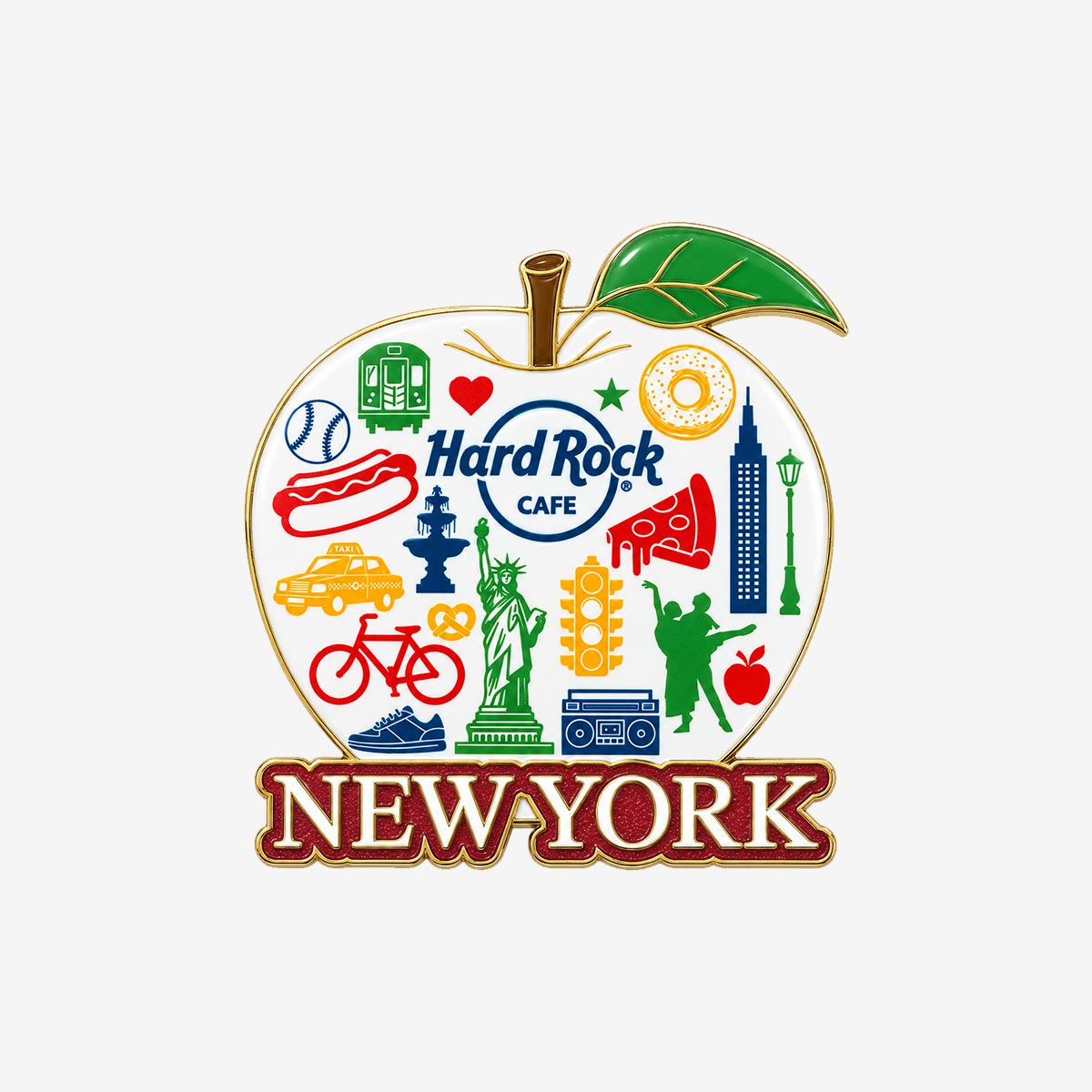 Collectible New York Big Apple Icon Pin image number 1