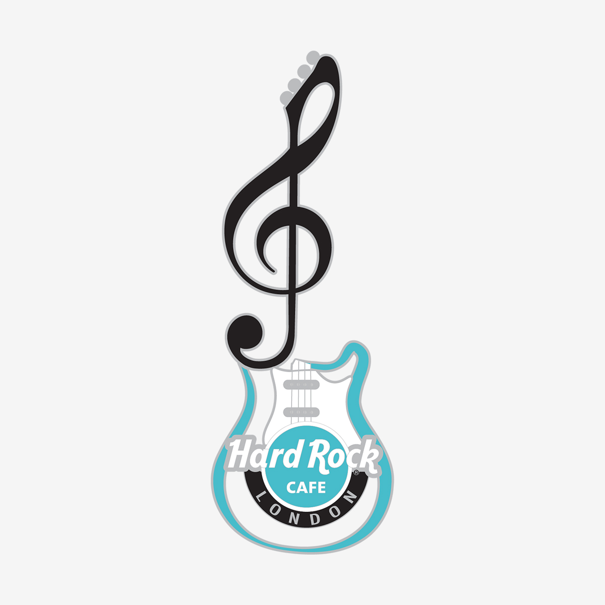 Limited Edition London Treble Clef Guitar Pin image number 1
